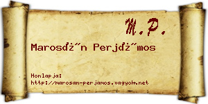 Marosán Perjámos névjegykártya